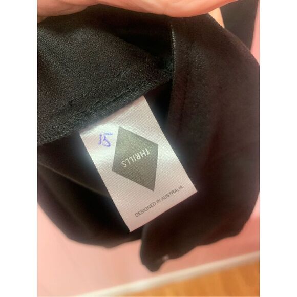 Thrills Womens Quarter Zip High Neck Sleeveless Bodycon Mini Dress Black Size 6 - Picture 9 of 10